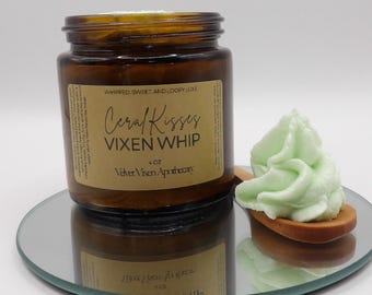 Cereal Kisses Whipped Sugar Scrub – Foaming Exfoliating Body Polish, Moisturizing Bath Gift, Fruity Spa Treat