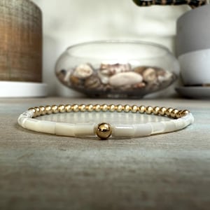 4 mm gold filled Armband mit Perlen