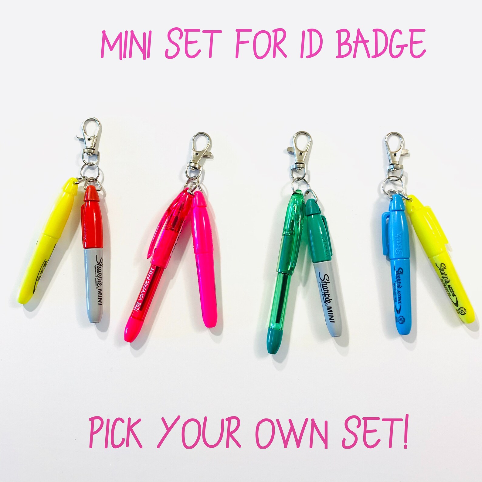 Mini Set for ID Badge/ Mini Pen/ Mini Sharpie/ Mini Etsy UK