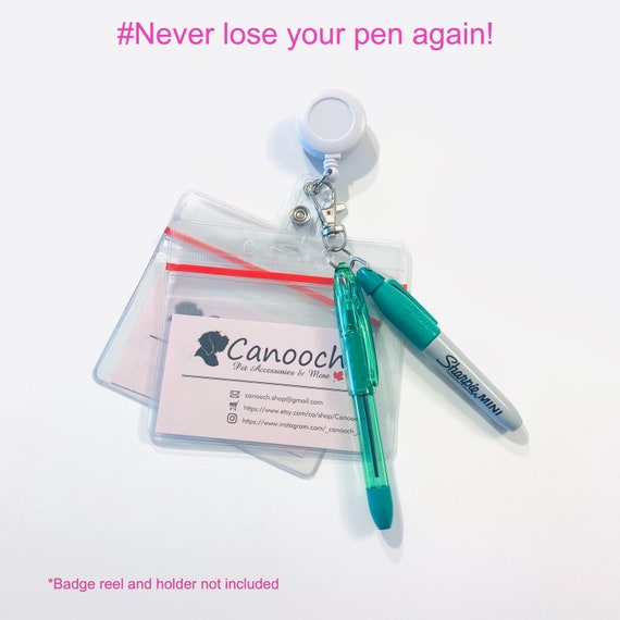 Mini set for ID badge/ Mini Pen/ Mini Sharpie/ Mini Highlighter/ lanyard mini pen/ badge reel accessory