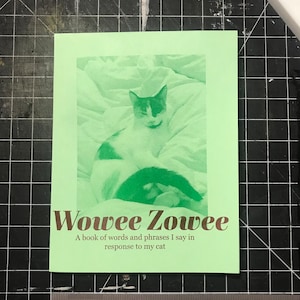 Wowee Zowee, 5 page RISO cat zine and poster