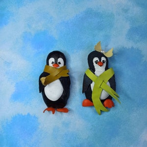 Leather brooch Penguin, Leather Penguin,Brooch Penguin, Christmas gift Penguin, brooch Animal, Christmas brooch, Christmas gift penguin girl