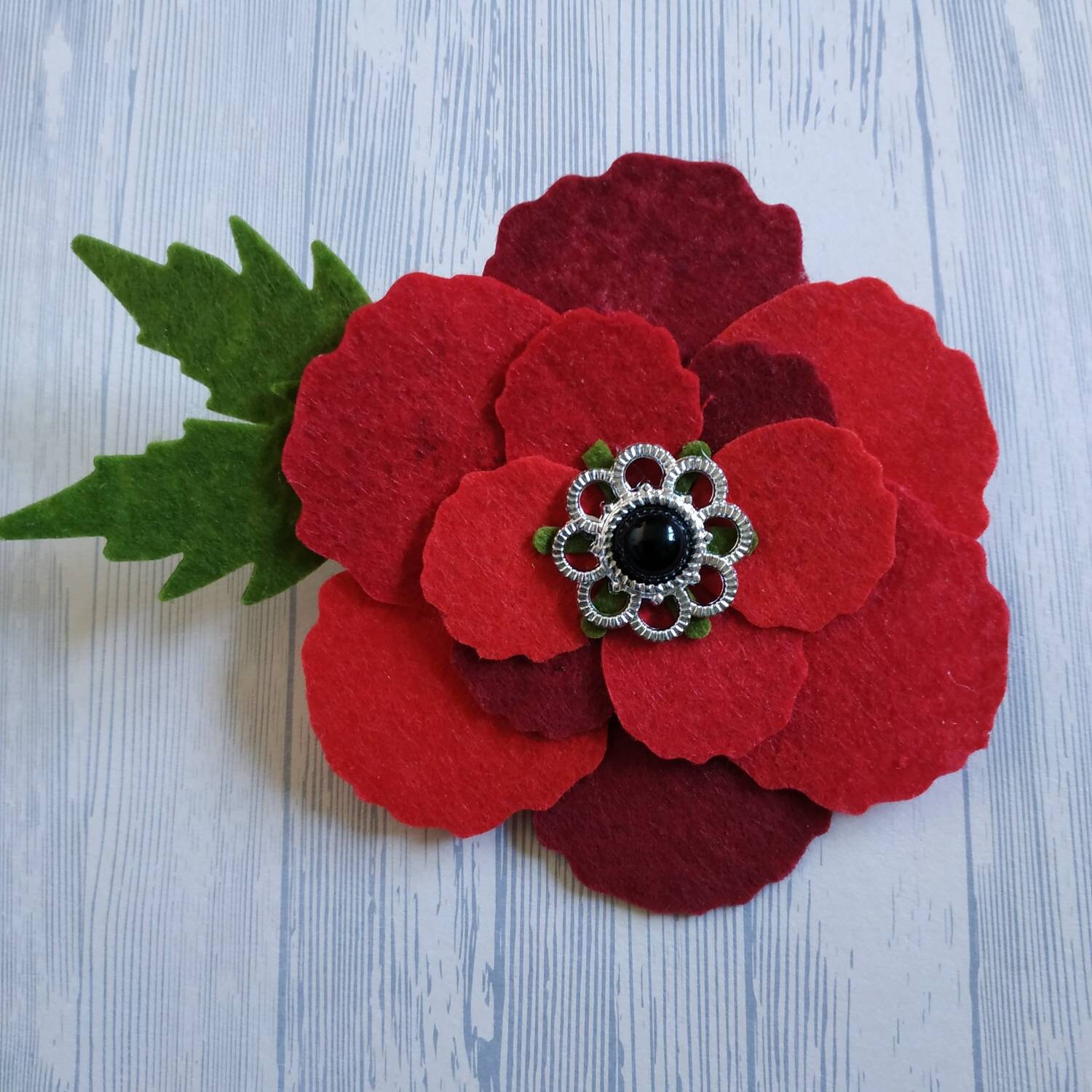 Felt poppy brooch discount