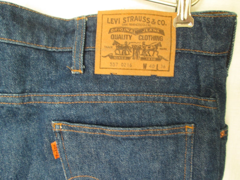 Vintage Levis 557 Orange Tab Mens Blue Jeans With Zipper Sz - Etsy