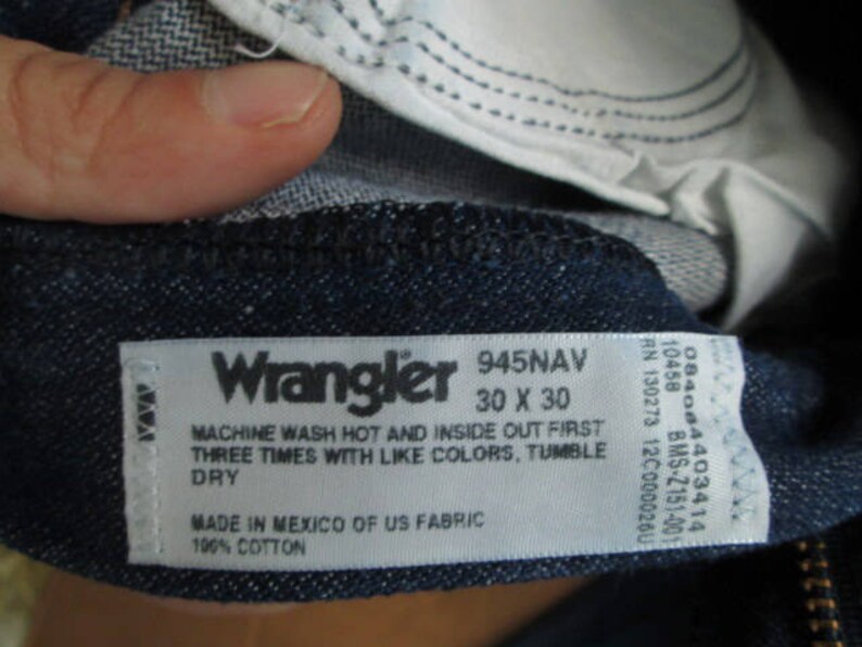 Wrangler Mens Blue Cotton Denim Jeans Pants Tag Size 30x30 W30 | Etsy