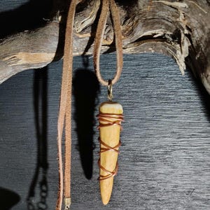 Genuine Deer Antler Pendant with Copper Wrapping, Ethically Sourced for the Nature Lover