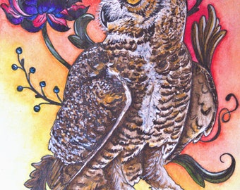 Owl Limited Art Print Unique Wall Decor for the Bird, Animal/Nature Lover