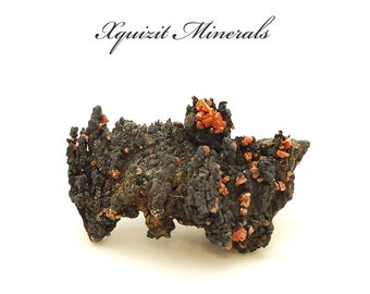 Vanadinite and Goethite, Mibladen, Morocco,  (77)