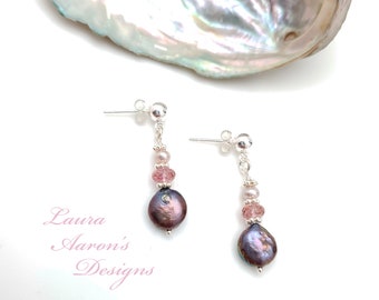 Pearl Earrings, Silver