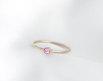 October Birthstone Ring (Pink Tourmaline)