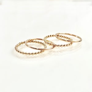 14K Gold Filled Stacking Rings
