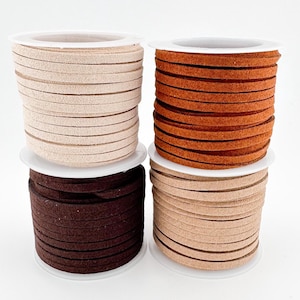 3mm Faux leather Suede Cord (choose color) IV, imitation leather ribbon, suede ribbon, DIY Necklaces bracelets Jewelry