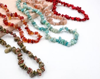 Natural Sunstone Amazonite Unakite Red Agate Red Coral Chip Stone Beads 5-8mm for making Necklaces Bracelets Earrings DIY