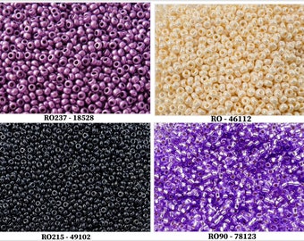 20g 9/0 Preciosa Ornela seed beads - Czech beads Purple Beige Gray 49102(RO215) 18528(RO237) 46112(RO72) 78123(R090) , DIY Jewelry