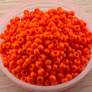 10g Miyuki 8/0 seed beads Orange 0406, Miyuki 3mm DIY orange Japanese seed beads Jewelry