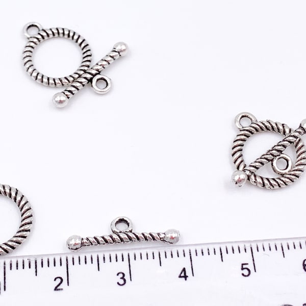 Antique Silver toggle clasp for Leather/Cork ,Toggle Antique silver clasp DIY jewelry finding supplies
