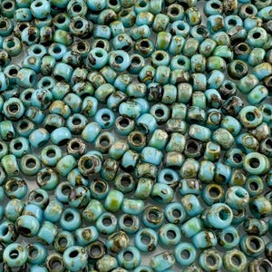 10g Miyuki 8/0 11/0 seed beads 4514 Picasso Opaque Seafoam Green, Miyuki Japanese seed beads 3mm 2mm DIY jewelry