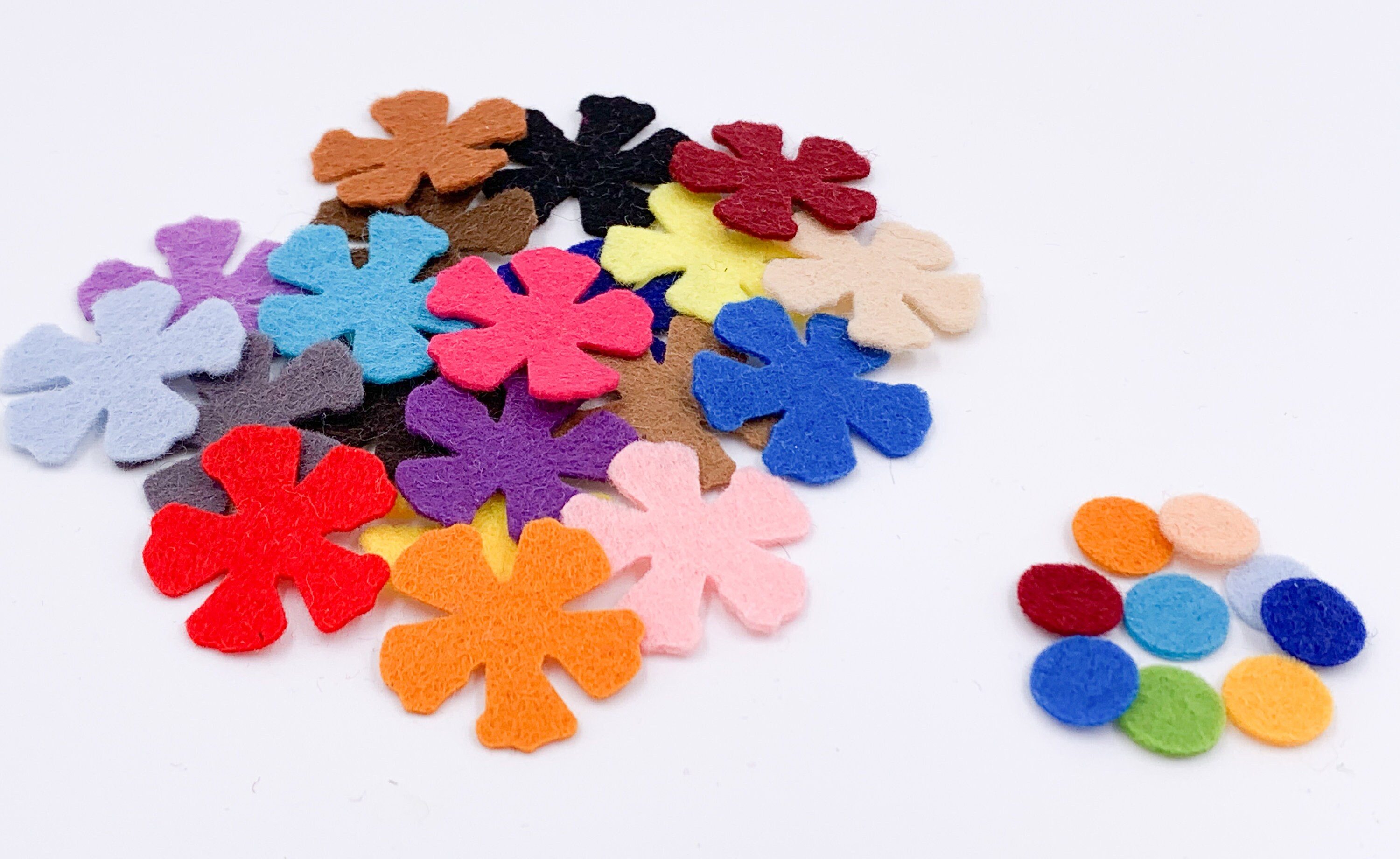 Mix Felt Flowers Felt Flowers Shape Die Cut Shapes Etsy