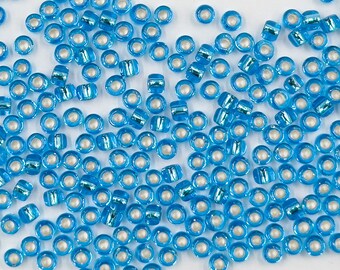 Perles de rocaille Toho 8/0 TR-08-23B Silver-Lined Dk Aqua, bijoux DIY