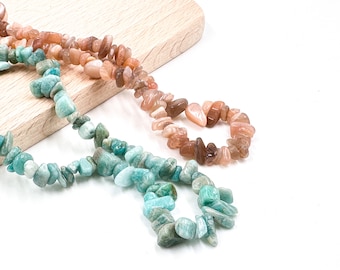 Natural Sunstone Amazonite Chip Stone Beads 5-8mm for making Necklaces Bracelets Earrings DIY