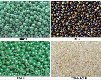 20g 8/0 Preciosa Ornela seed beads - Czech Beads Green Beige Purple iris mix matte -R015 RO254 RO199 57206-RO159 , DIY Jewelry