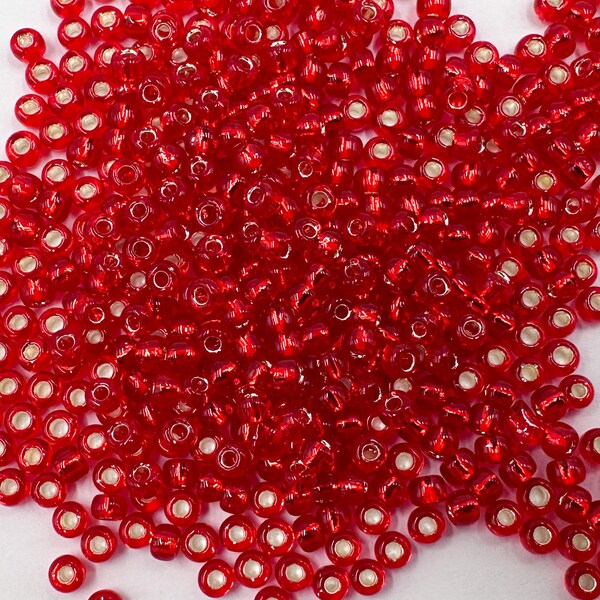 Perles de rocaille Toho 8/0 TR-08-25B Rubis de Siam doublé d'argent, bijoux DIY