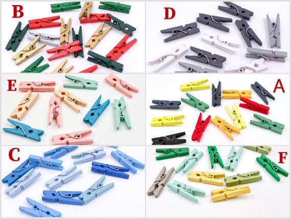 25/40/50/100 Mini Wooden Clothespins 2.5cm V, Mini Clothes Pegs, Wooden  Pegs, Decorative Clothespins, Confetti Small Wooden Clothespins 