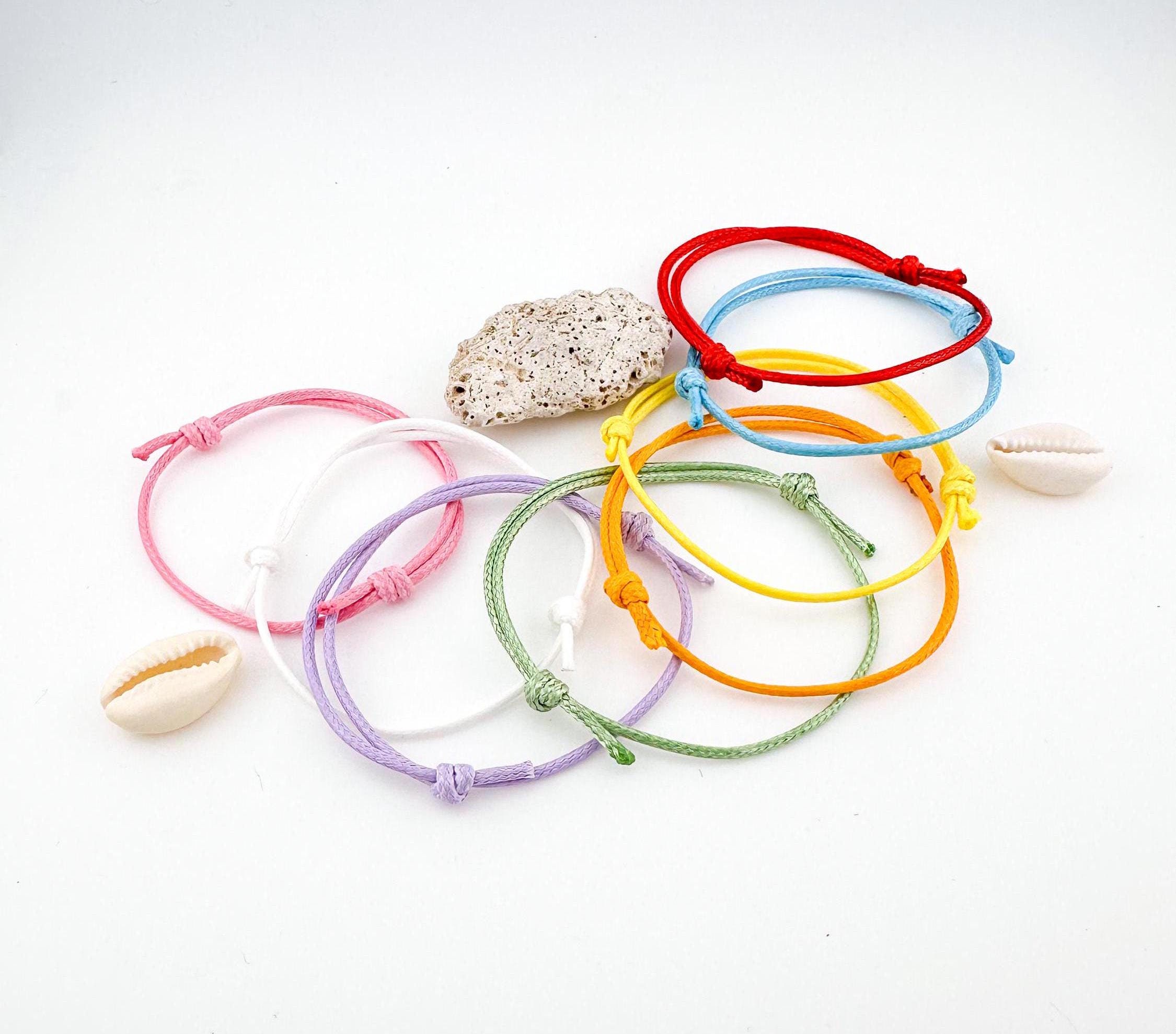 Handmade friendship bracelet adjustable Sliding knot minimalist style (choose color)
