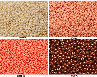 20g 8/0 Preciosa Ornela seed beads - Czech Beads Beige-yellow Brown Salmon R050 RO199 RO148 93109 , DIY jewelry