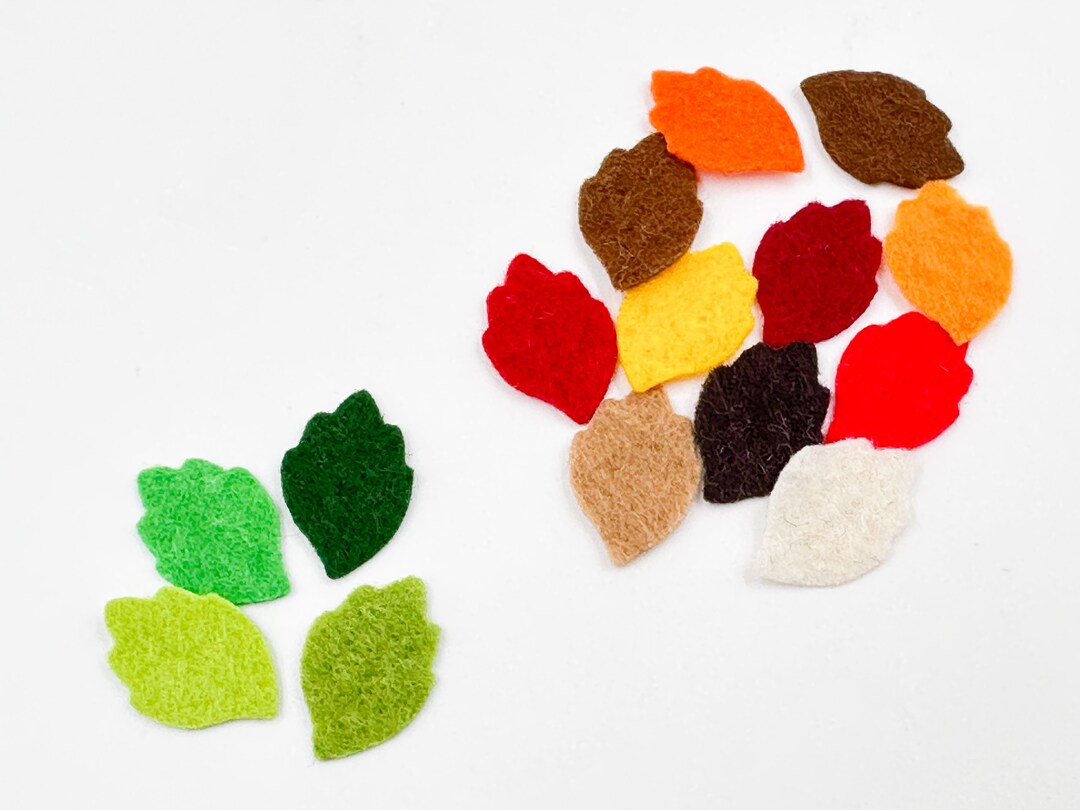 Green Felt Leaves Y 2 Sizes Felt Leaves Felt Shapes Etsy