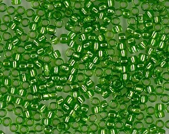 Perles de rocaille Toho 8/0 TR-08-27 Péridot doublé d'argent (vert), bijoux DIY