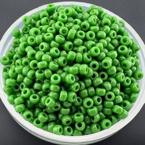 10g Miyuki 8/0 11/0 seed beads Jade Green Opaque 411, Miyuki Japanese seed beads 3mm 2mm DIY jewelry