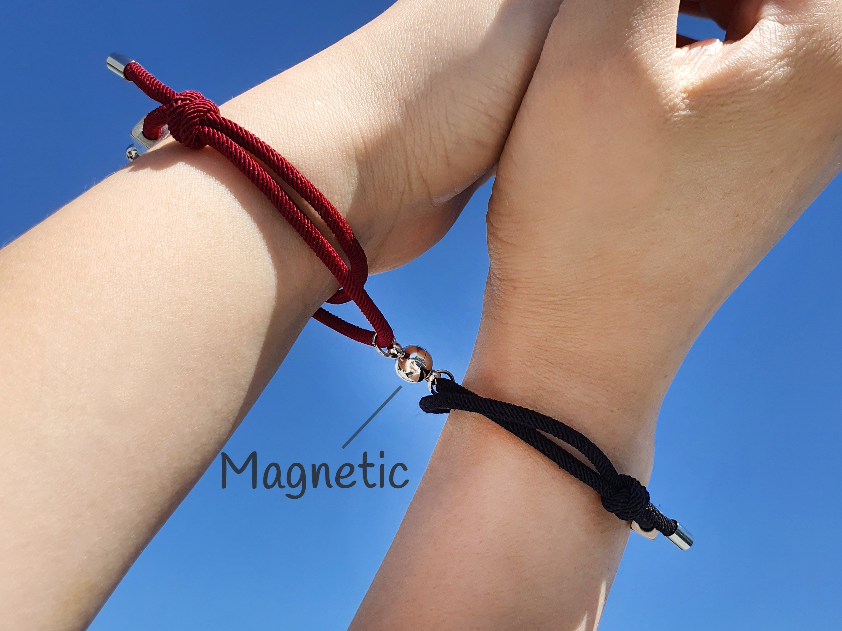 11 Best Couple Magnetic Bracelets 7 Colors Braided Best Etsy 