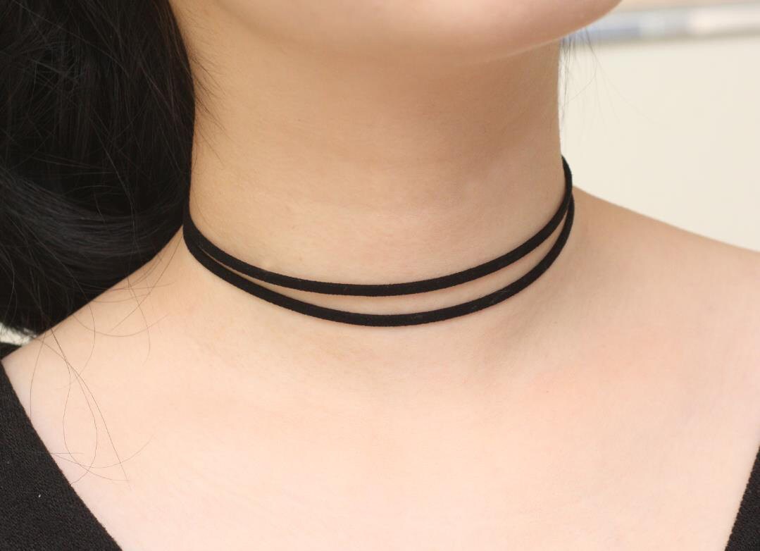  Jakawin Layered Choker Necklace Collar Necklaces Adjustable  Chokers for Women and Girls NK225 (Black) : Clothing, Shoes & Jewelry