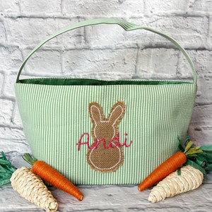 Custom Hand Embroidered Easter Baskets image 5
