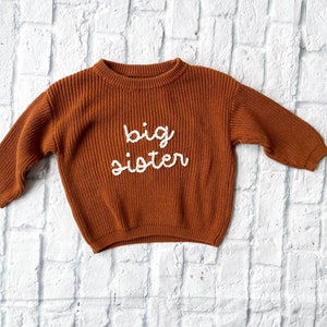 Custom Hand Embroidered Oversized Sweater Great for Spring/Easter Several colors to choose from image 3