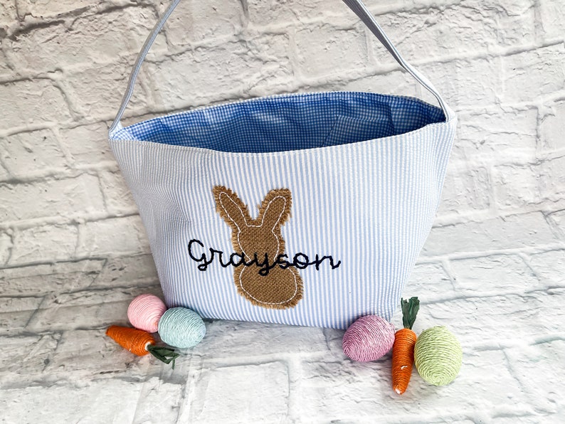 Custom Hand Embroidered Easter Baskets image 6