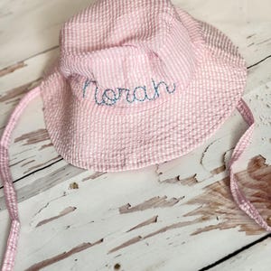 Custom Hand Embroidered Baby/Toddler Bucket Hat - perfect for the Beach/Pool and all things Summer!