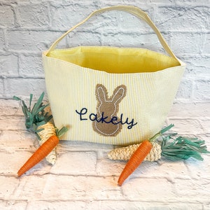 Custom Hand Embroidered Easter Baskets image 2