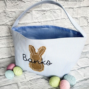 Custom Hand Embroidered Easter Baskets image 1