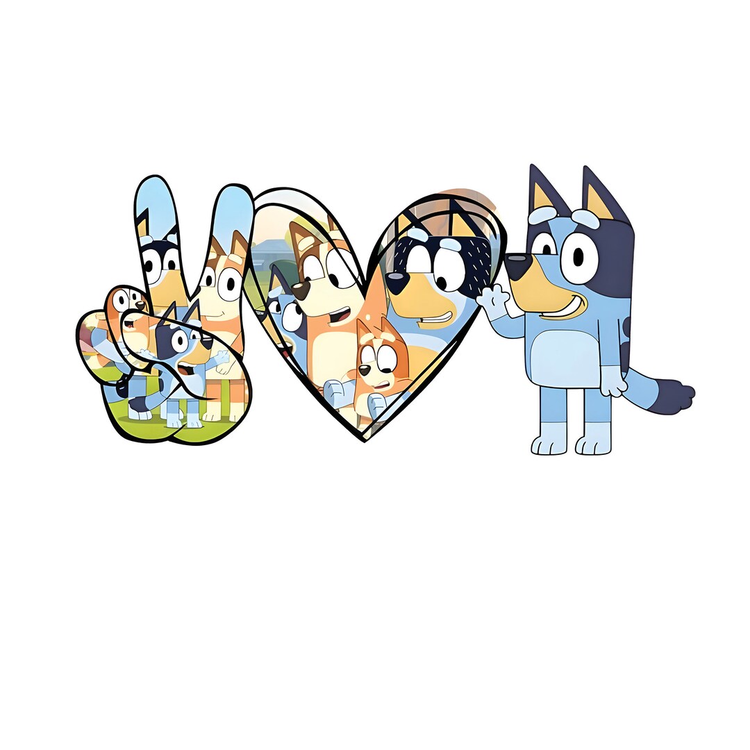 Bluey Dance Mode PNG and Bluey Friends PNG Combo 3 Files Friends of