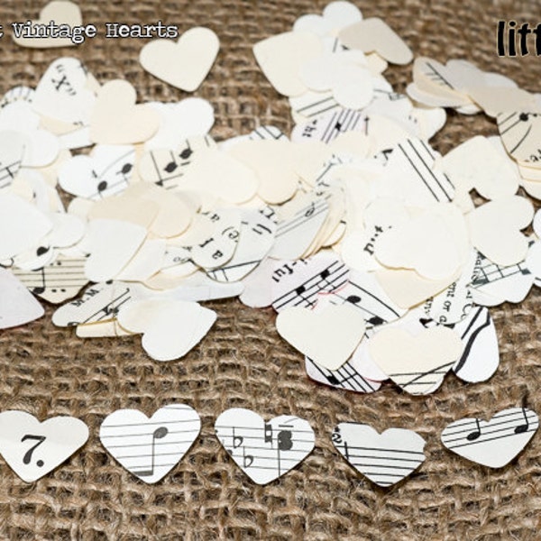 1000 x Musical Confetti Hearts