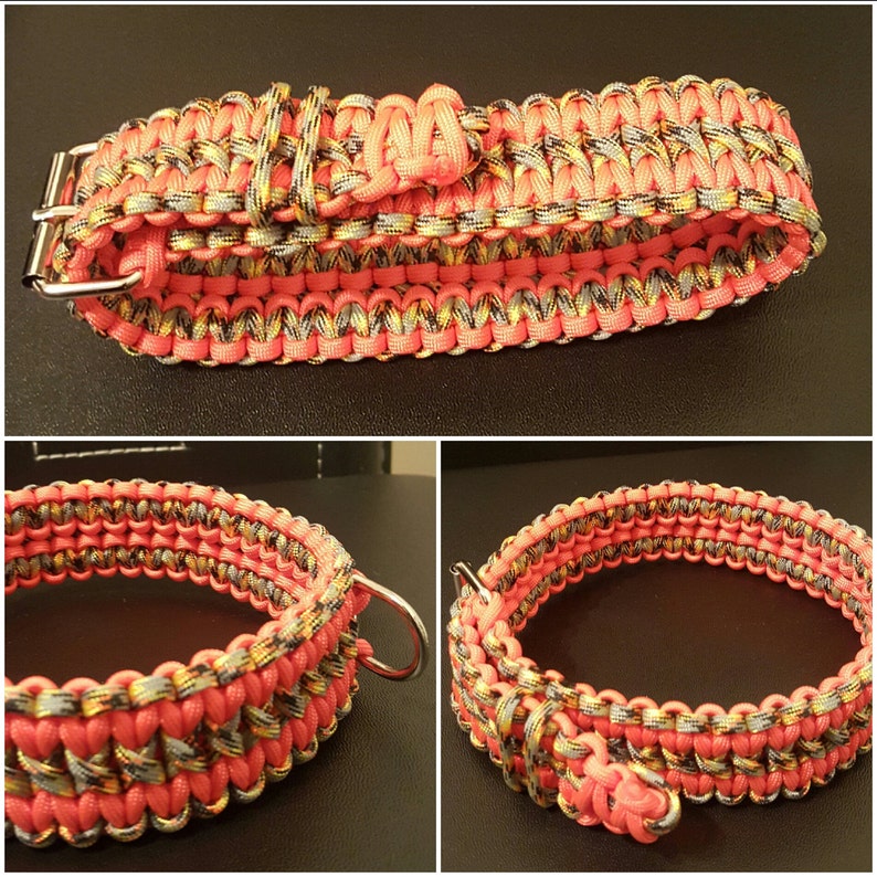 Adjustable Paracord Dog Collar Wide Paracord Collar Custom Etsy