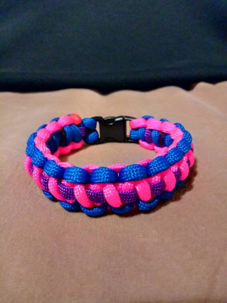 Bisexual Pride Bracelet Gay Pride Paracord Bracelet Rainbow Etsy