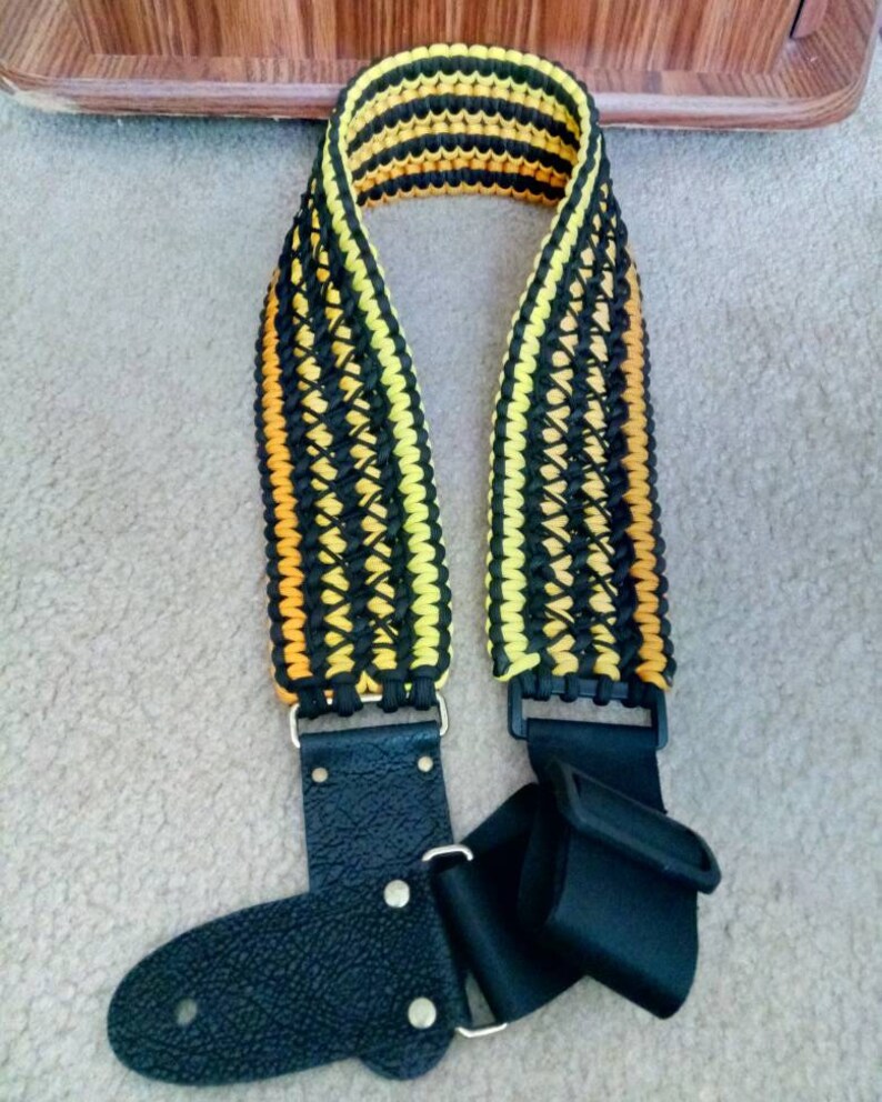 Guitar Strap Woven Strap Instrument Strap Paracord Guitar Etsy