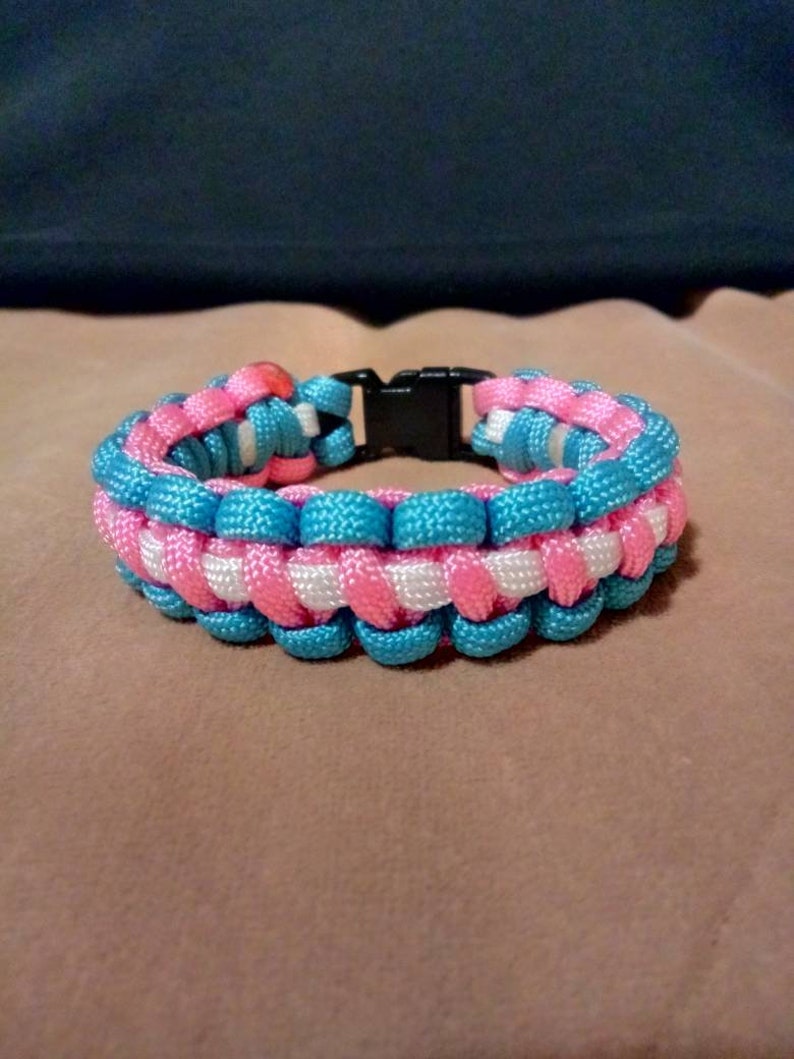 Transgender Pride Bracelet Gay Pride Paracord Bracelet Rainbow Etsy