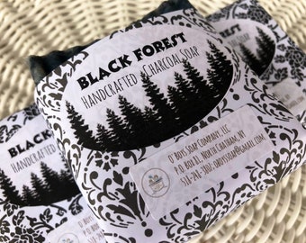 Black Forest, Pine Soap, Pine Scented Soap, Charcoal Soap, Black Soap, Vegan Charcoal Soap, Dad Soap, Dad Gift, Guy Gift, Gifts for Him