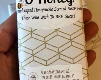 Honeysuckle Soap, Honey Soap, Oh Honey, Bee Soap, Bee Sweet, Be Sweet, Honeysuckle Nectar Soap, Soap for Spouse, Gift for Wife, Gift Husband