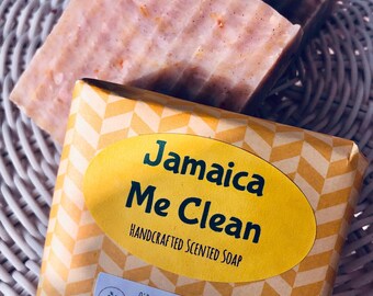 Jamaica Me Clean, Vegan Soap, Tropical Soap, Coconut Soap, Pineapple Soap, Jamaican Soap, Turmeric Soap, Vacation Soap, Bentonite Clay soap