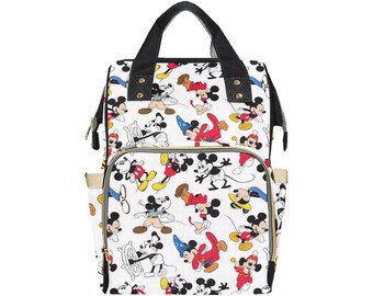 disney mickey mouse script diaper bag backpack